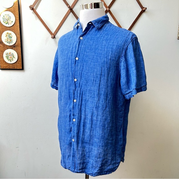 Banana Republic Linen Camden Fit Button Up Shirt - Picture 7 of 10